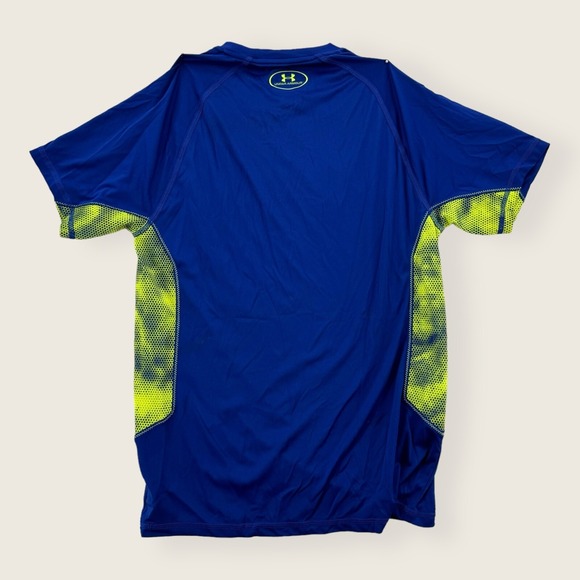 Under Armour Shirt Womens Small Short Sleeve Blue Heatgear Lightweight Training - Picture 2 of 5